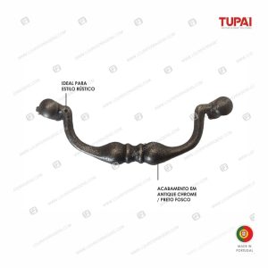 Puxador/Asa Móvel Rústica 3007 – Antique Chrome