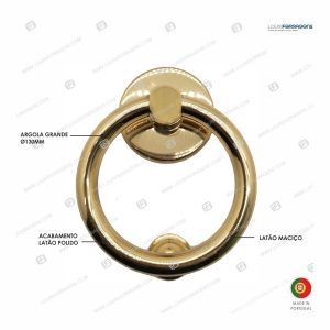 Batente Porta “Anello” 2150 Latão Polido