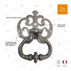 Batente Porta “France” Ferro C/ Patine