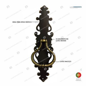 Batente Porta Rústico 7 Latão Bronze