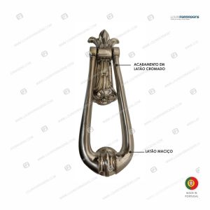 Batente Porta 3651 Latão Niquelado Satinado