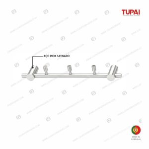 Cabide Triplo Parede 5007 Aço Inox Satinado