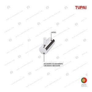 Cabide Parede WC 6005 Cromado Brilhante