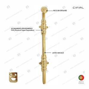 Fecho Sobrepor “Old Dominion” x 305 PVD – Polido Brilhante
