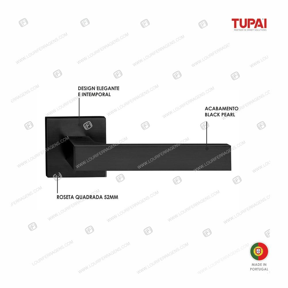Puxador Porta Quadrado 2275-5SQ – Preto