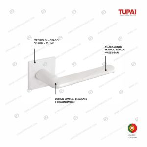 Puxador Porta 3098-5SQ – Branco