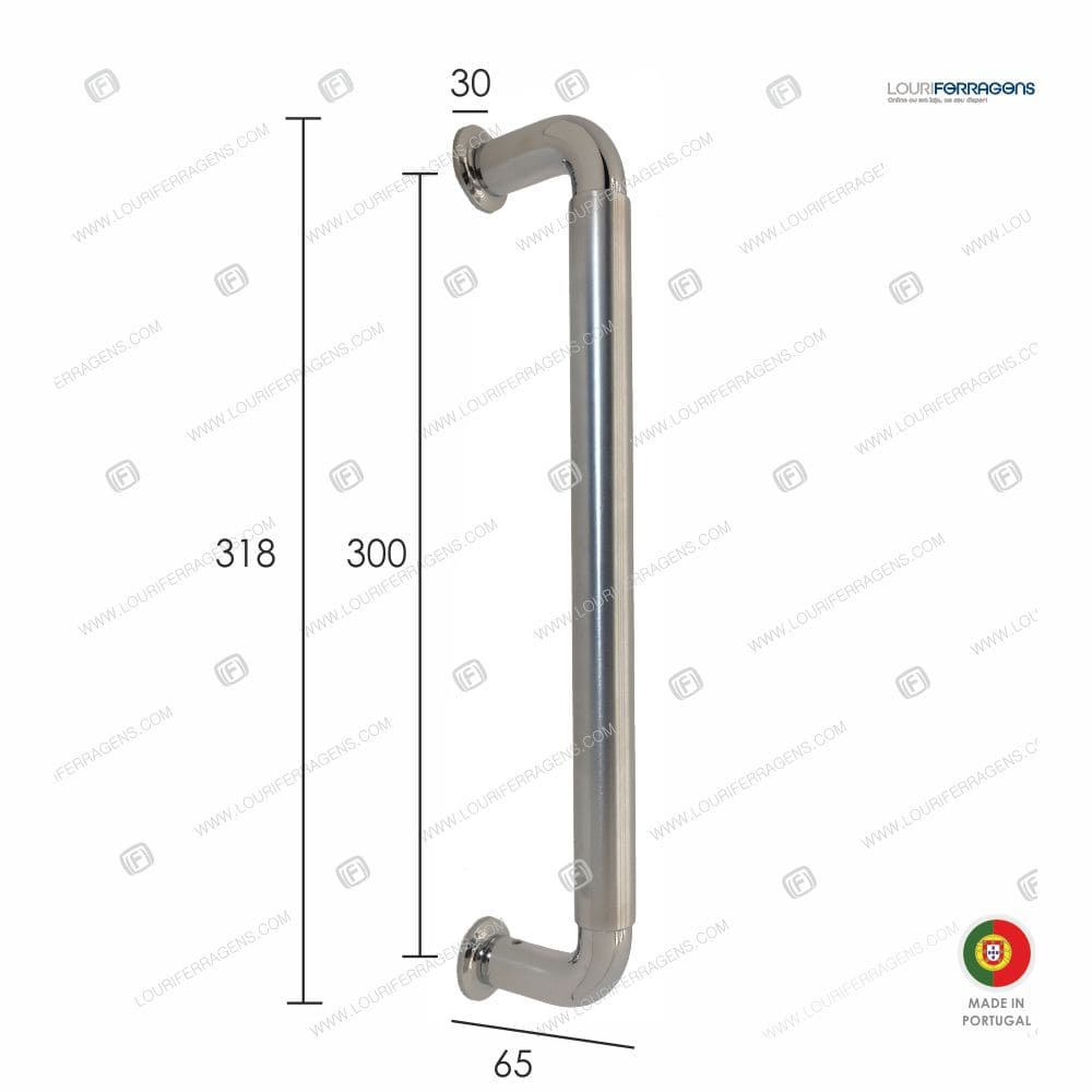 Puxador/Asa Porta Par 17779000A – Niquelado Satinado + Cromado Brilhante - Image 6