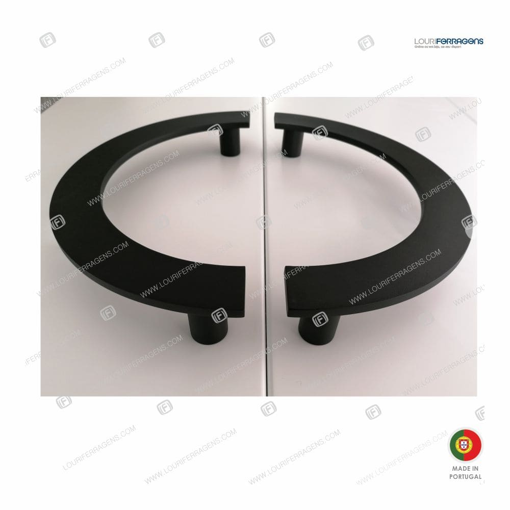 Puxador/Asa Porta Curva 390mm Preto - Image 9