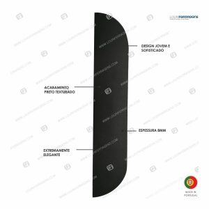 Puxador/Asa Porta Semi Oval Preto