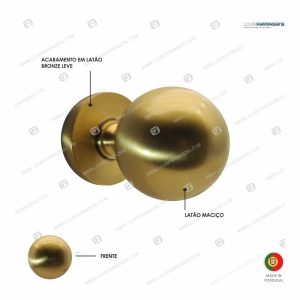 Puxador Porta Entrada 170590F0 Latão Bronze