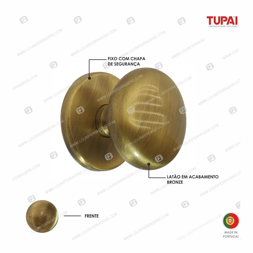 Puxador Porta Entrada Tupai 580 Latão Bronze
