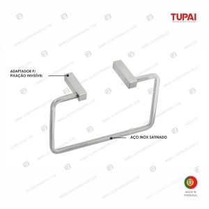 Toalheiro Argola Parede 5076 Aço Inox Satinado