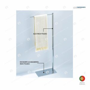 Toalheiro Chão/Pé Nº3 Inox Polido