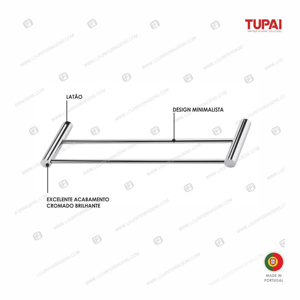 Toalheiro Parede 6001×450 Cromado Brilhante - Image 2