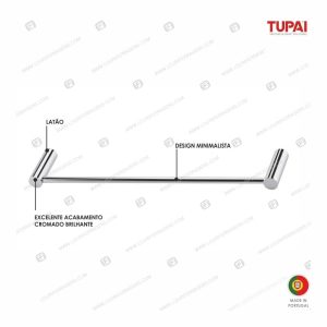 Toalheiro Parede 6000×600 Cromado Brilhante