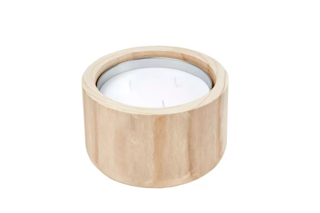 Online CASA CITRONELLA WOOD Vela De Jardim Branco - Image 2