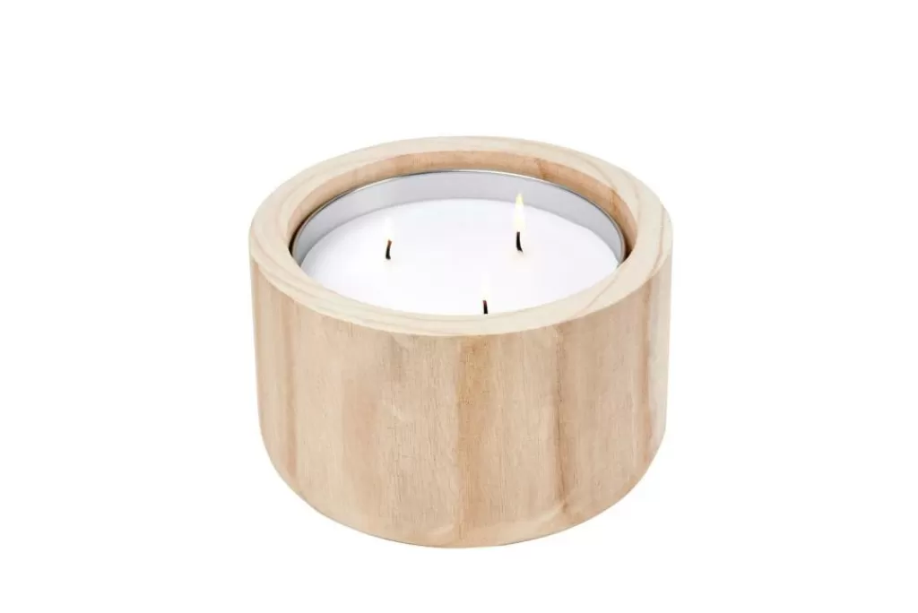 Online CASA CITRONELLA WOOD Vela De Jardim Branco - Image 3