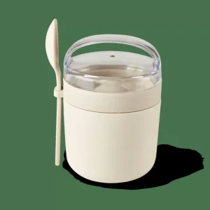 New CASA FRESHMOOD Caixa Pequeno-almoço Com Colher Branco, Castanho, Verde