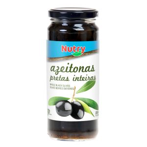 Azeitonas Frasco Pretas Inteiras Nutry 320grs