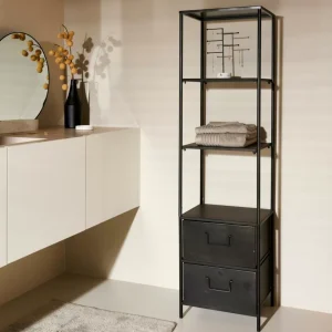 Best CASA PHARMA Estante De Parede Com 2 Gavetas Preto